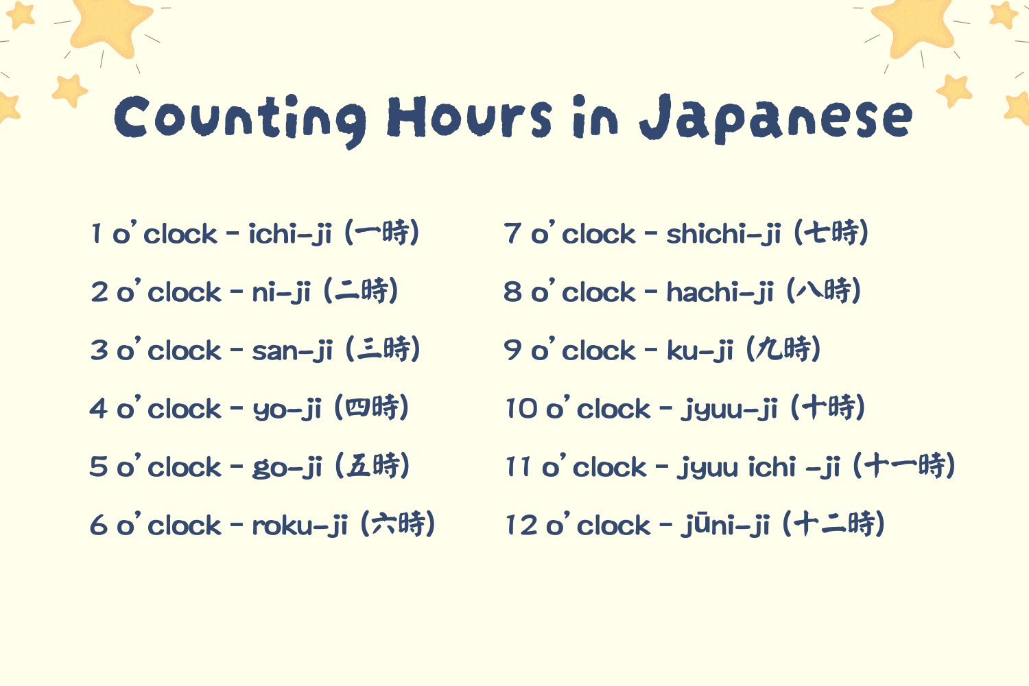 time in japanese