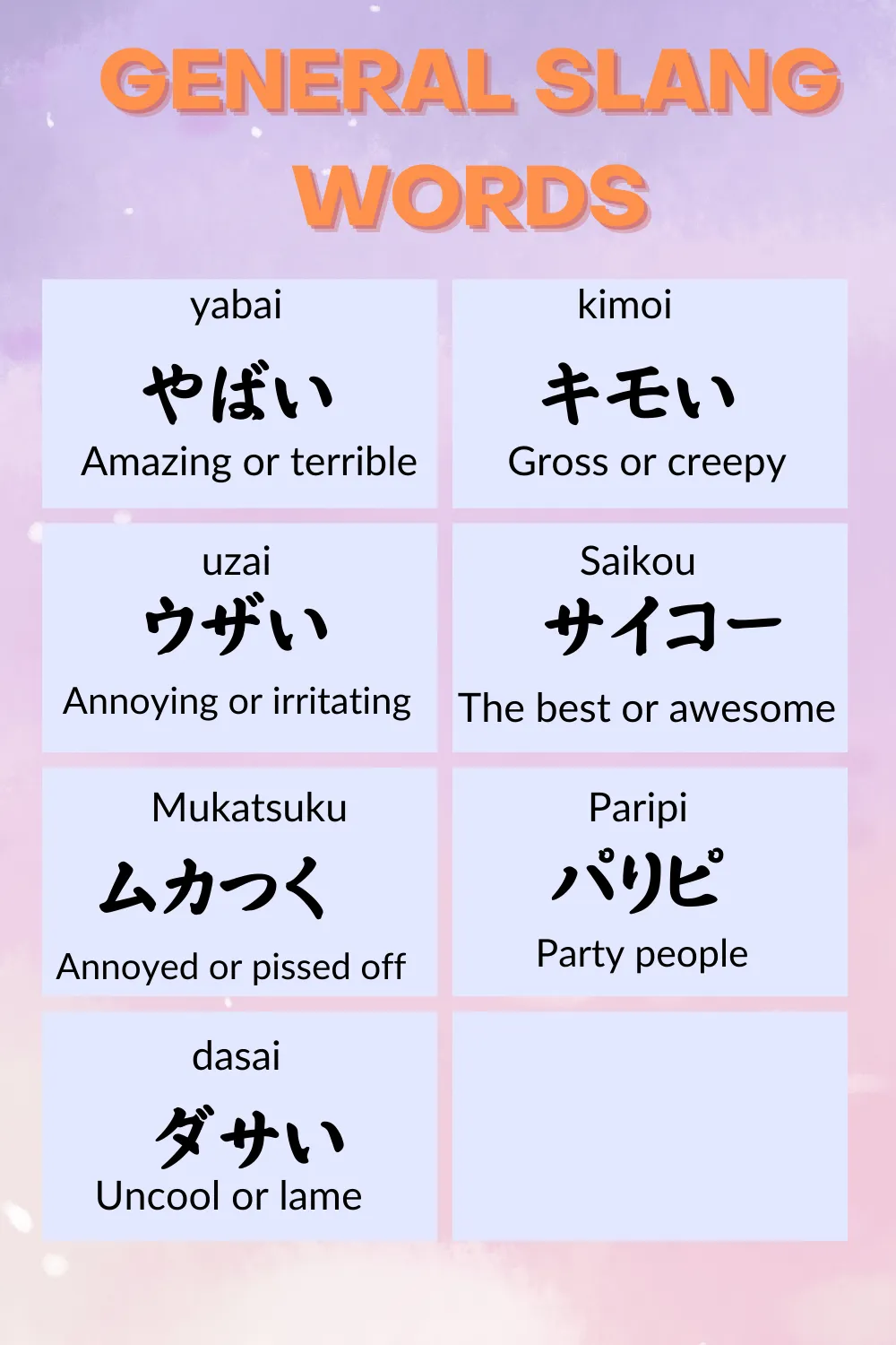 slangs in japanese