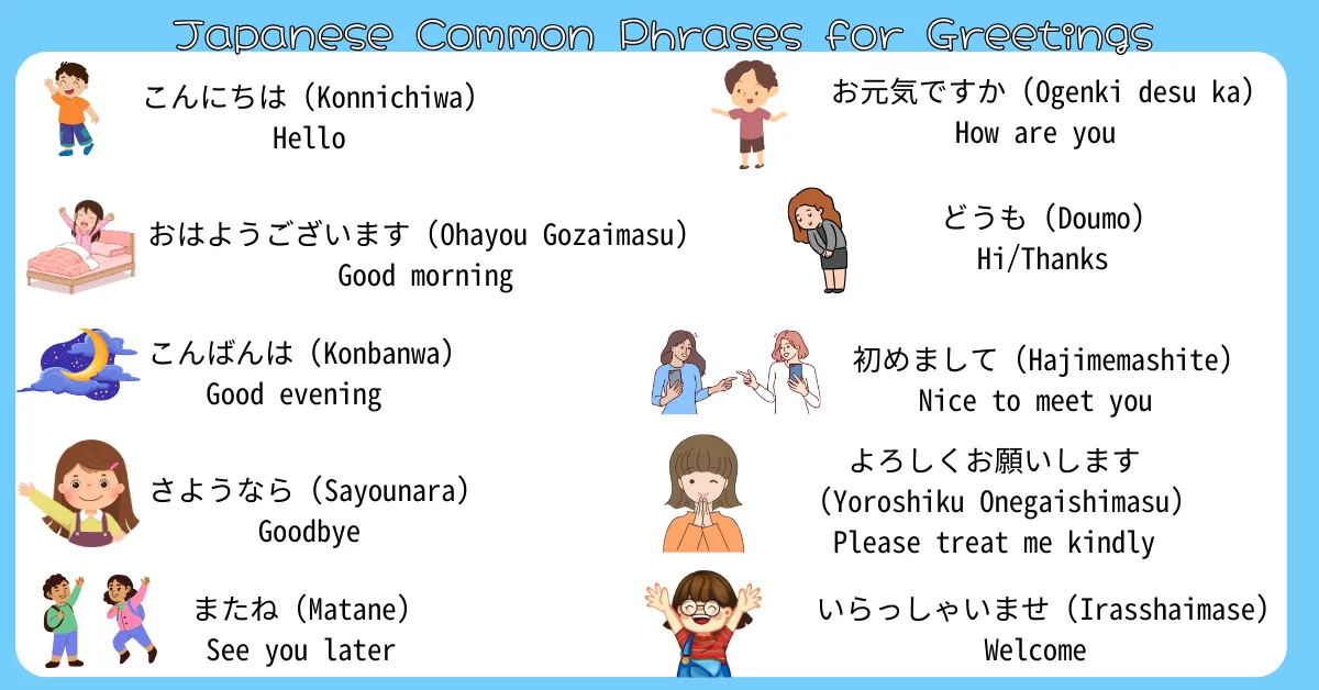 common japanese phrases