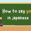 How to say you in Japanese: Pronouns and Cultural Context