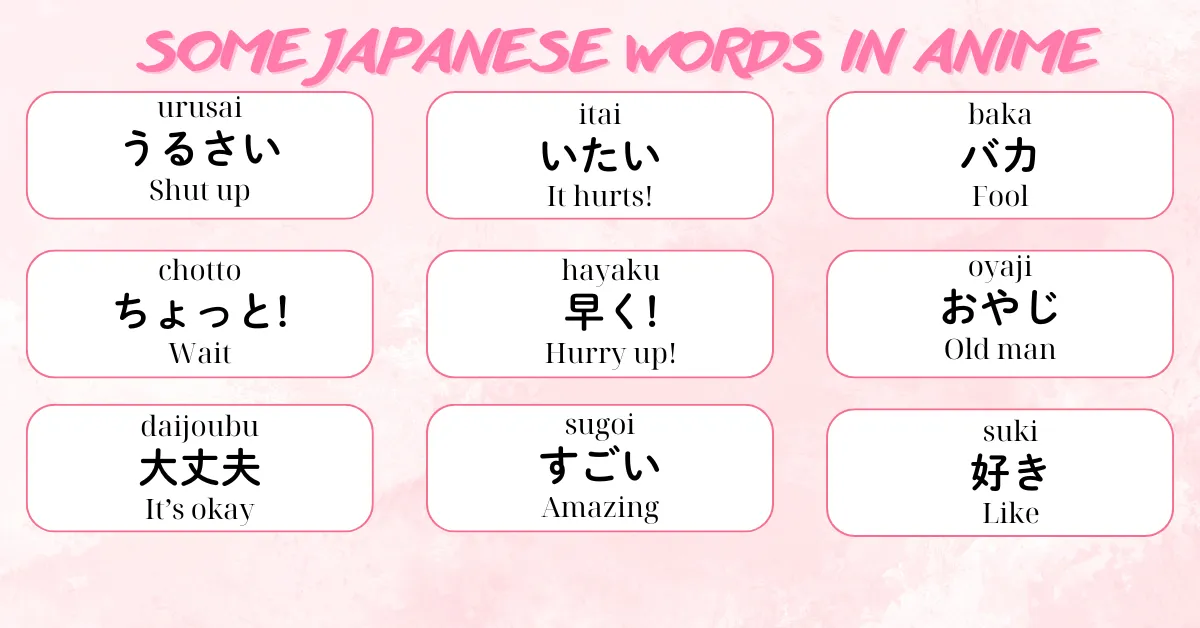 learn japanese with anime