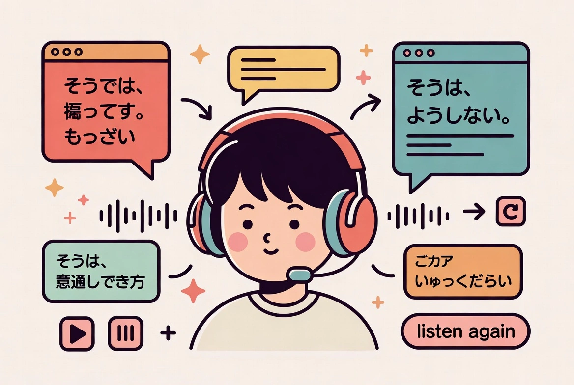 Learn Japanese listening without pretending you understand everything