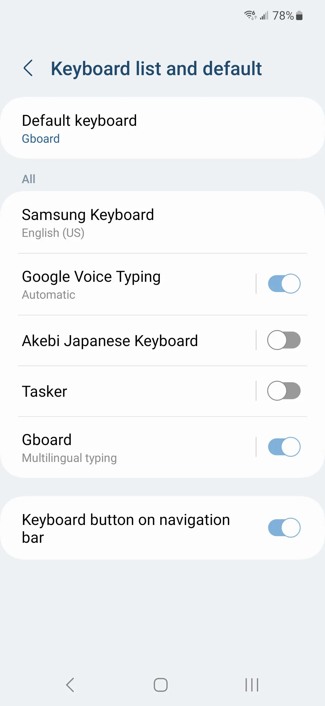 keyboard on android