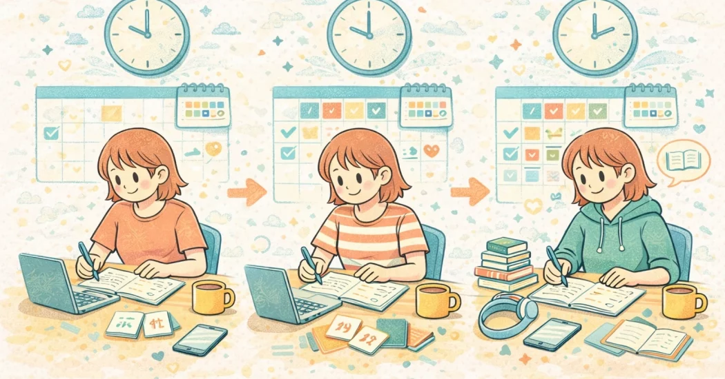 How much time should a Japanese study plan include?