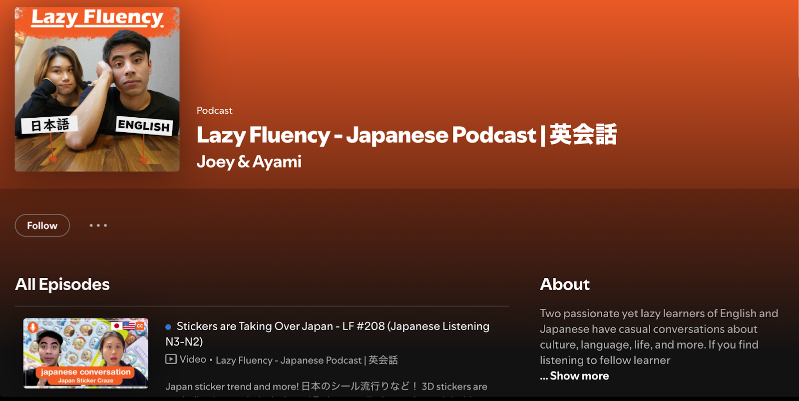 Lazy Fluency (Bilingual Podcast)