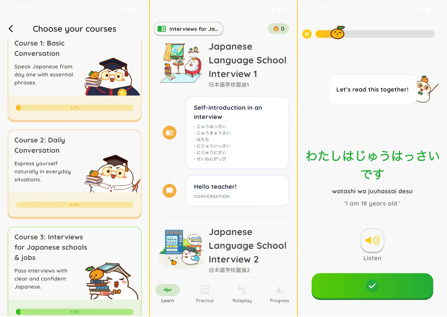 Japanese interview course in MochiKaiwa